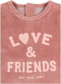 TEX BABY vauvojen velourpyjama Love & Friends - PINK DARK - 3