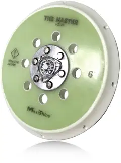 Maxshine 3011150P Pro Series 6" tarrakiinnitteinen tukilaikka – 8-reikäinen, 5/16"-24 kierre, jopa 12 000 OPM, lämpöä kestävä polyuretaani, yhteensopiva DA-kiillotuskoneiden kanssa - 3