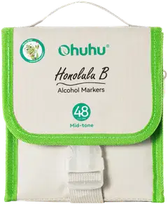 Ohuhu Honolulu B huopakynä kaksikärkinen 48 kpl keskivärit - 1