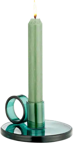 Muurla kynttilänjalka Loop sinivihreä 5,5cm - 3