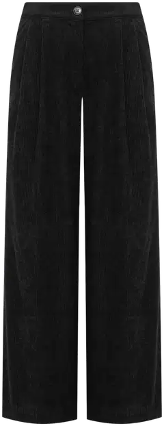 WKLY. naisten leveälahkeiset vakosamettihousut wide leg 222W312656 - Black - 1