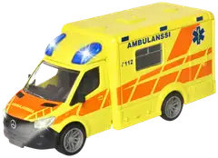 Majorette Grand Series Mercedes-Benz Sprinter, suomalainen ambulanssi, valo- ja äänitoiminto, 15 cm - 2