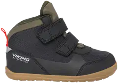 Viking lasten vedenpitävä paljasjalkakenkä välikauteen Aspen Barefoot Mid - Black - 1