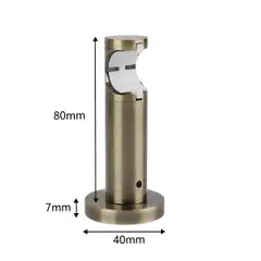 Ihanin verhotangon click-kannakkeet antiikkimessinki 19mm 2kpl/pss - 4