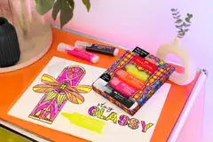 Faber-Castell Glassy korostuskynä 4 värin lajitelma - 5