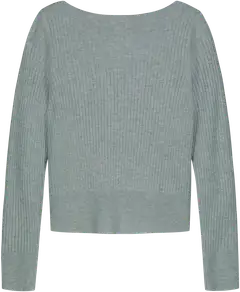 WKLY. naisten ohut ribbineulepusero 213W280252 - Lt. Grey melange - 2