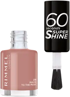 Rimmel 60 Seconds Super Shine kynsilakka 8ml, 230 Mauve to the Music - 2