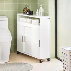 SoBuy säilytyskaappi valkoinen BZR02-W - 2