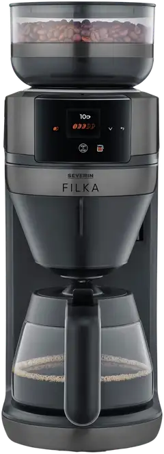 Severin kahvinkeitin lasikannulla KA4854 Filk Dark Inox - 2