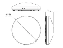 Airam Fenix Duo 350 IP44 12W 830/840 - 2