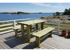 Tammiston Puu Penkki Saku 120cm kestopuu vihreä - 3