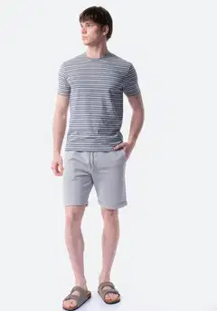 TEX miesten pikeekankaiset joggershortsit I275371 - Titanium - 1
