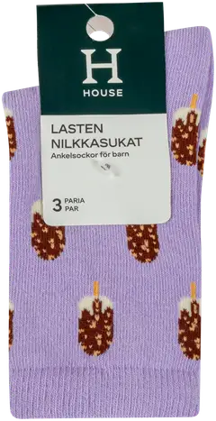 House lasten nilkkasukat Jäätelö 3-pack - pink - 5