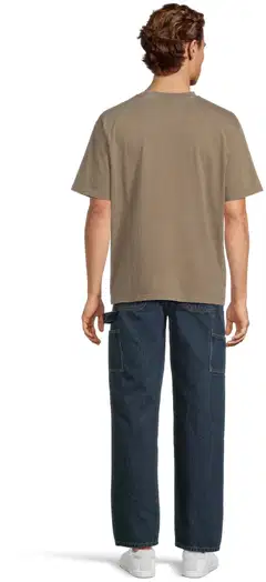 WKLY. miesten t-paita acid wash 195W482501 - nutria washed - 3