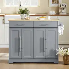 SoBuy keittiövaunu harmaa FKW129-HG - 2