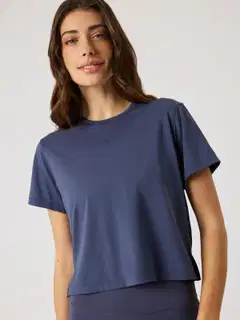 Björn Borg Naisten Borg Cropped T-paita 10004625 - ODYSSEY GREY - 2