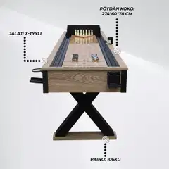 Nordcore 2-in-1 shuffleboard 9` - 2