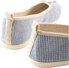 TEX naisten raitaballerinat I274712 - BLUE 2 - 3