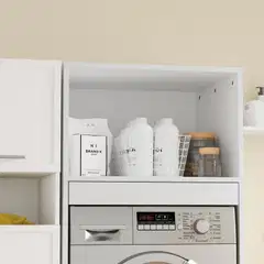 SoBuy pesukonekaappi valkoinen BZR230-W - 5