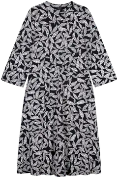 Nanso naisten mekko Triine - Mustavalkoinen - 1