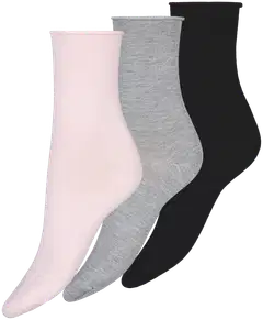 Vogue naisten nilkkasukat Bamboo Comfort Top Socks 3-pack - Rosewater - 1
