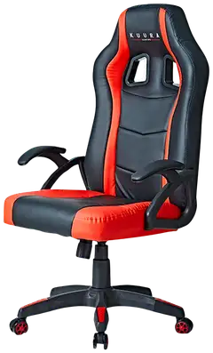 Kuura Gaming pelituoli Gamer musta-punainen - 1