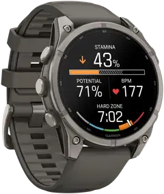 Garmin Fenix 9 47 mm titaani- ja kivenharmaa urheilukello - 5