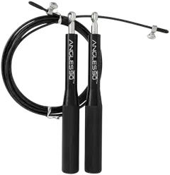 Angles90 A90 Jump Rope nopea hyppynaru, alumiinikahvat, 3 m, musta - 1
