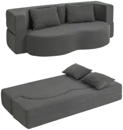 SoBuy sohvasänky tummanharmaa FST101-DG - 3