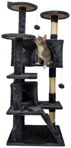 Trekker kissan kiipeilypuu Hotel 130 cm harmaa - 1