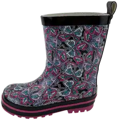 Ciraf lasten kumisaappaat Butterfly RB - black/pink - 3
