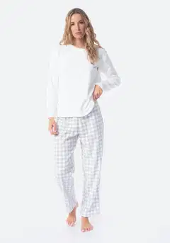 TEX naisten fleecepyjama I291346 - OFF WHITE - 1