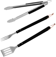 Mustang Grillausvälinesarja Basic puukahvalla 3 kpl - 1