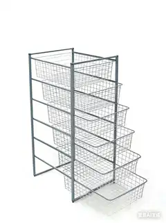 House koripaketti 6 koria 53,5x44x99,6 cm harmaa - 1