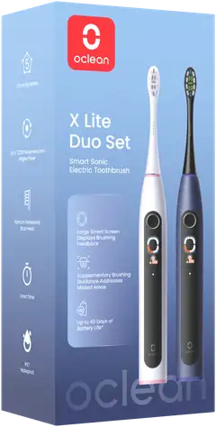 Oclean X Lite S Duo Set sähköhammasharja tummansininen & harmaa C01000668 - 1
