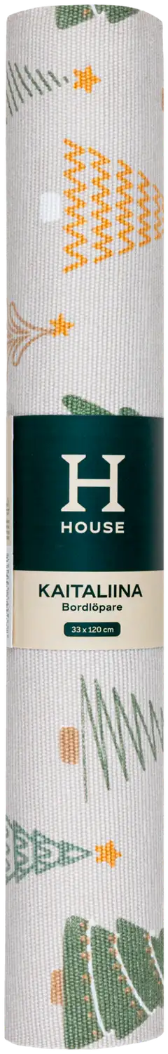 House kaitaliina Christmas trees 33x120 cm beige - 3