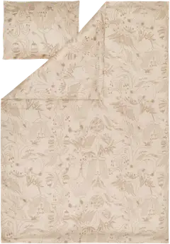 Arabia satiinipussilakanasetti Puutarhurit 150x210 cm, beige - 1