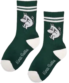 Moomin By Nordicbuddies Lasten sukka yksittäispakkaus Muumipeikko - Vihreä/Valkoinen - 1
