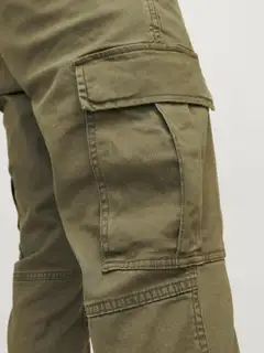 JJ Rebel miesten reisitaskuhousut JREBMICHAEL - Olive Night - 4