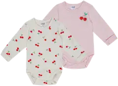 Ciraf vauvojen body Kirsikka 250B260450 2-pack - 11-0103tcx egret - 1
