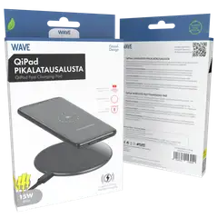 Wave QiPad langaton pikalatausalusta (15 W) musta - 4