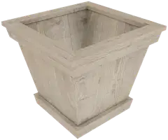 Miljöörakennus kartioruukku vaalean harmaa 40 cm - 1