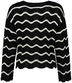 Hailys naisten neule So44la - black/offwhite stripe - 3