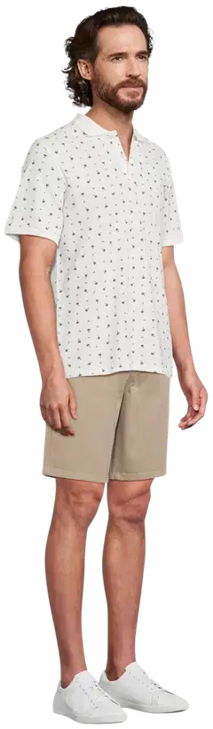 House miesten kuviollinen pikeepaita Palmu 195H152614 - WHITE - 4