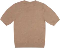 London Fog naisten merinosekoiteneule 218L342510 - dark beige, black piping - 2