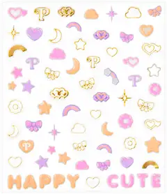 essence Polly Pocket scented nail stickers 01 Believe In The Little Things! 70 st - 2