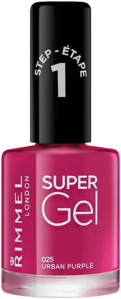 Rimmel 12ml Super Gel Nail Polish 025 Urban Purple kynsilakka - 1