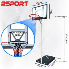ProSport nuorten koripalloteline 2,1-2,6m - 7