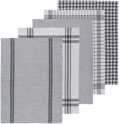 House keittiöpyyhe Annukka 50 x 70 cm harmaa 5 kpl - 1