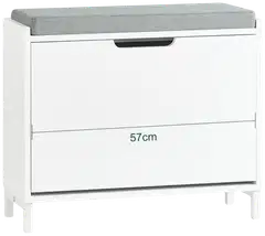 SoBuy kenkäpenkki valkoinen FSR151-K-W - 2